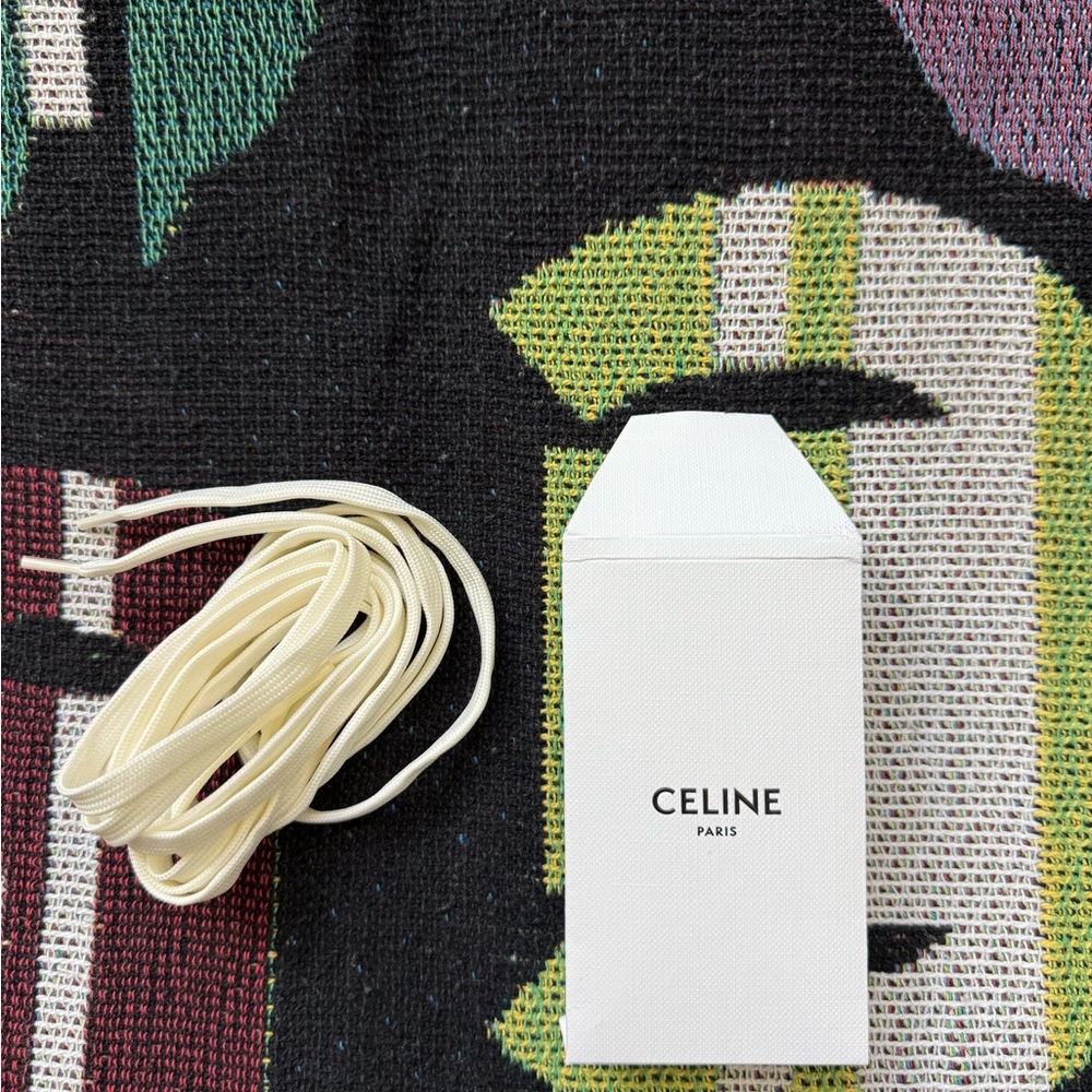 Celine Cream Shoelaces with Box
